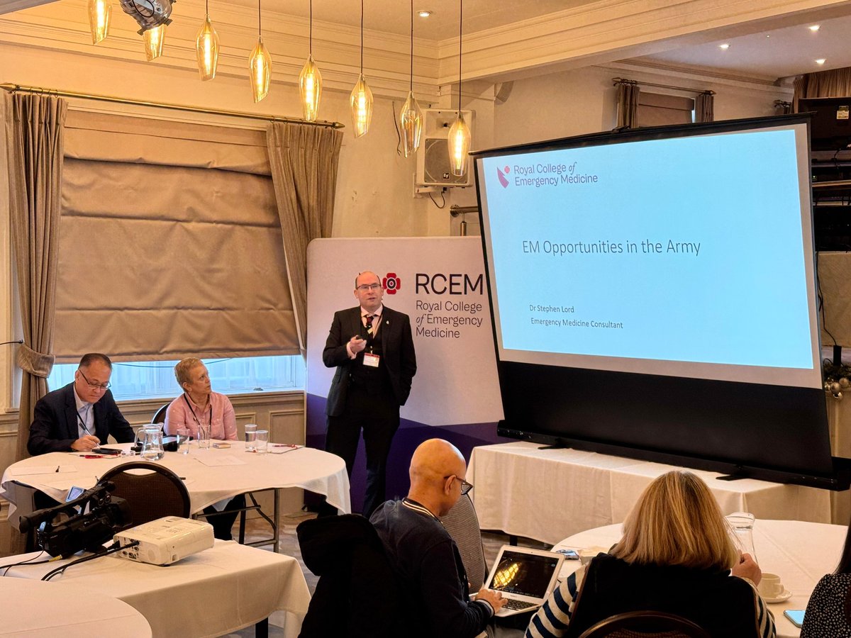 EMSAS (@emsas_rcem) on Twitter photo Dr Steve Lord, an army veteran is presenting at #EMSAS2024
"The army trains you in leadership."
We know!!!
<a href="/EMSAS_RCEM/">EMSAS</a> immediate past chair (@6bd20de2250e4ea) & current chair (@amcolian) are both ex-military as is <a href="/RCollEM/">Royal College of Emergency Medicine</a> <a href="/RCEMACPChair/">RCEM ACP Chair</a> ACP forum chair (<a href="/ashleighlowther/">Ashleigh Lowther</a>)!!! Dr Steve Lord, an army veteran is presenting at #EMSAS2024
"The army trains you in leadership."
We know!!!
<a href="/EMSAS_RCEM/">EMSAS</a> immediate past chair (@6bd20de2250e4ea) & current chair (@amcolian) are both ex-military as is <a href="/RCollEM/">Royal College of Emergency Medicine</a> <a href="/RCEMACPChair/">RCEM ACP Chair</a> ACP forum chair (<a href="/ashleighlowther/">Ashleigh Lowther</a>)!!!