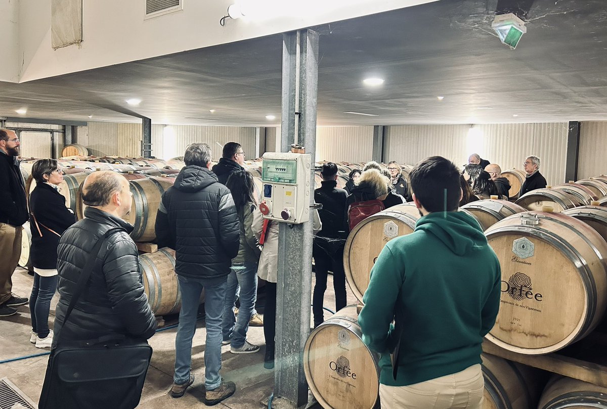 ✅C’est la semaine de l’agroalimentaire !Visite de la cave d’Ornaisons Les celliers d’Orfée organisée par <a href="/FranceTravail/">France Travail</a>  #lezignancorbieres 
👉Découverte métiers en suivant le chemin du raisin 🍇 
<a href="/paulopyf/">paul lagache</a> <a href="/HlneDELMAS2/">Hélène DELMAS</a> <a href="/muriellehenry1/">Murielle HENRY</a>  <a href="/NgomaYves/">Yves Ngoma</a>