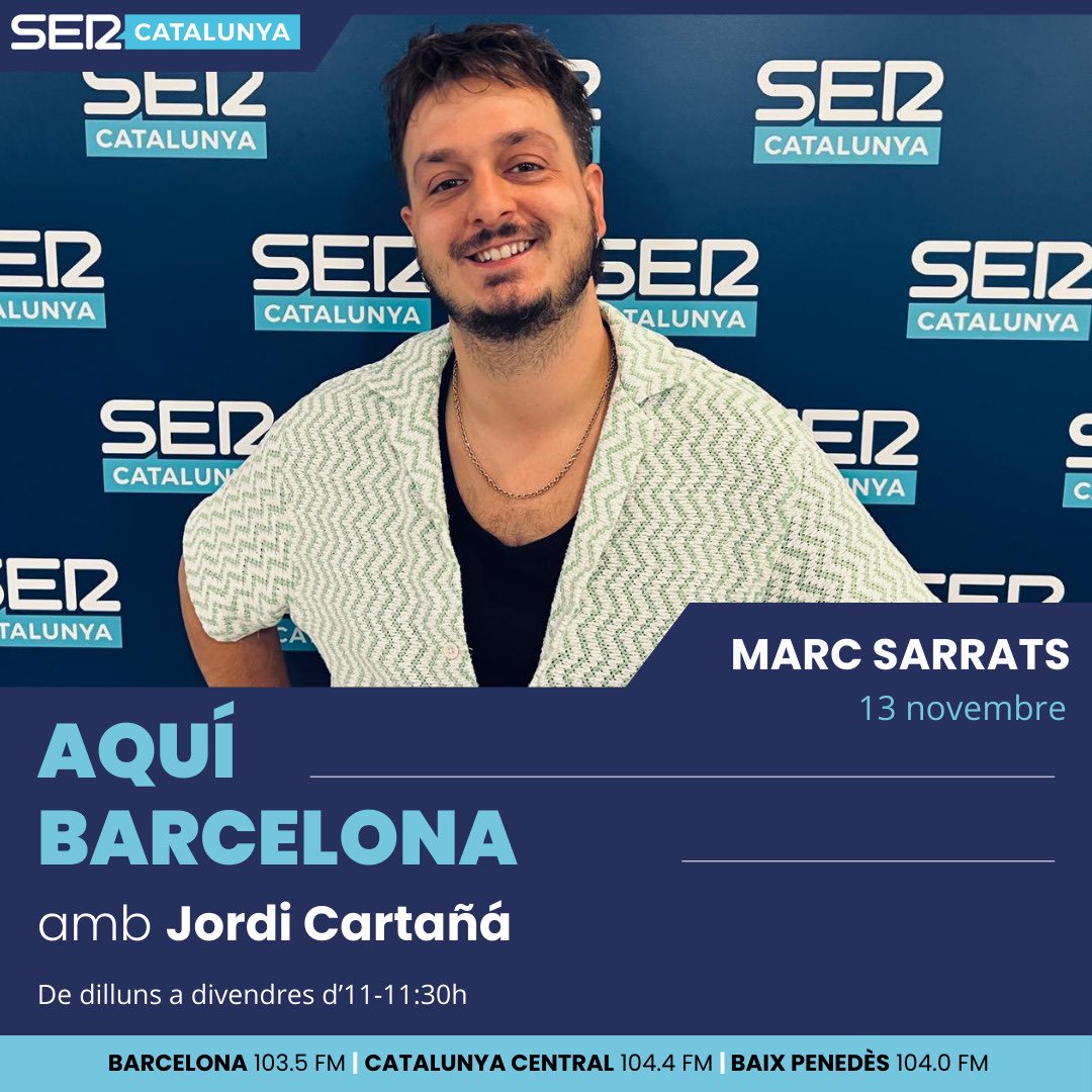 🎙️🎭 El Roast "és un esport de contacte emocional i no hi ha límit" Marc Sarrats amb <a href="/Jcartanya70/">Jordi Cartañá</a> 

“Roast Champion” al <a href="/Teatre_Condal/">Teatre Condal</a> a la segona edició del “Cruïlla Comèdia”.

📻🔗ENTREVISTA: cadenaser.com/audio/17314955…

<a href="/cruillabcn/">FESTIVAL CRUÏLLA</a>