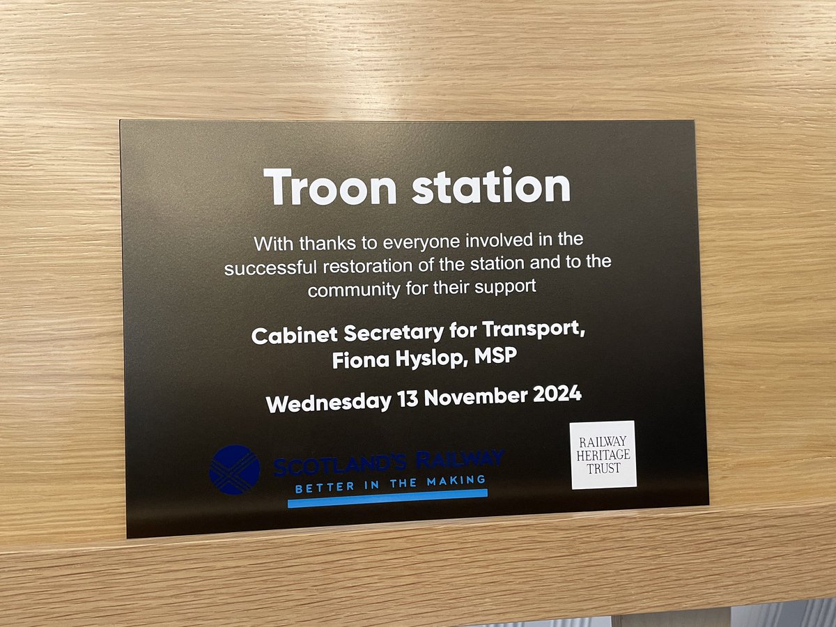 Andy &amp; Tim were pleased to attend the formal opening of Troon Station today with <a href="/FionaHyslop/">Fiona Hyslop</a> <a href="/NetworkRailSCOT/">Network Rail Scotland</a> Gary Hopkirk and @scotrail <a href="/joannemaguire79/">Joanne Maguire</a> . Delighted to see the new station building which has the 1st changing places facility outside the big cities in Scotland.