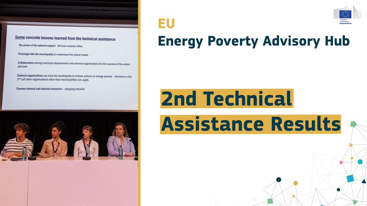 The Energy Poverty Advisory Hub <a href="/EPAH_EU/">EU Energy Poverty Advisory Hub</a> supports European local governments to tackle #EnergyPoverty through expert assistances 🛠️🌍

📚 Learn more about the first achievements of 2022 and ongoing projects for 2023 with the publication of this results 👇 energy-poverty.ec.europa.eu/our-work/techn…