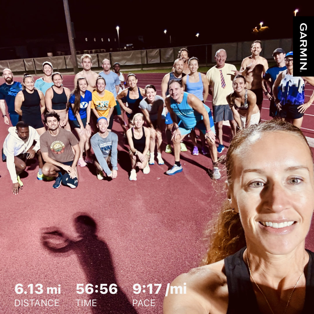 JayGabbe's tweet photo. Wednesday am track group. Always the best workout of the week. These peeps make me better. #running #runchat #runningmakesmesane #onedayatatime https://t.co/VvQlYvvNz2