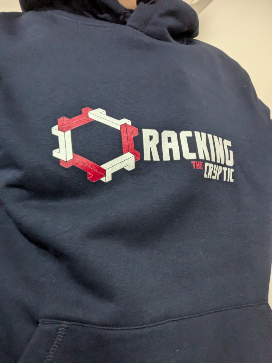 JustDoingMaths's tweet photo. Very exciting delivery came today, A @crypticcracking jumper and t-shirt. Slowly my wardrobe is being replaced by CtC items and that is fine by me. But now I have the very hard decision of choosing which CtC jumper to wear each day. https://t.co/a2JtcFlNXb