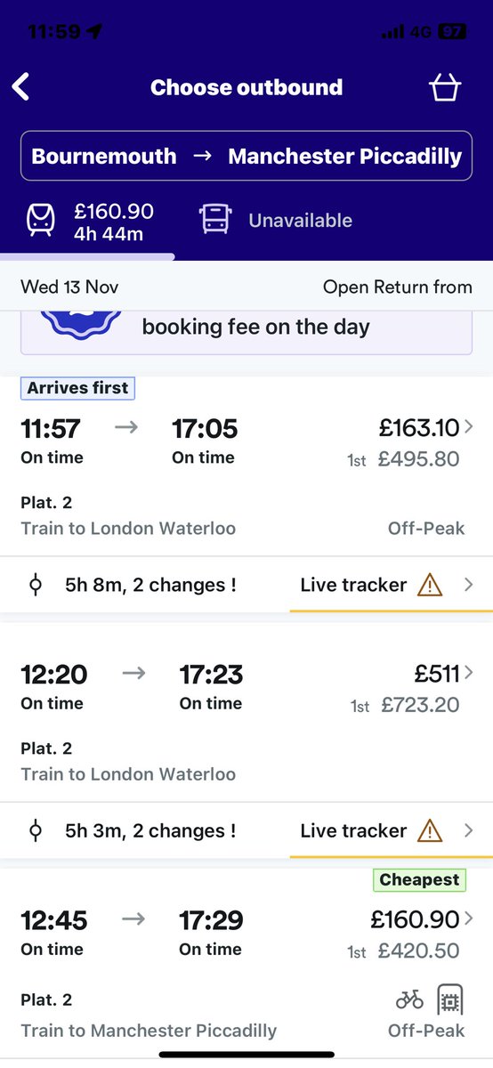 Wow! Well, I won’t be travelling on the 12.20! £550? I could fly somewhere far flung and exotic for that! What is the rational, I wonder, for deciding what fares should be?!