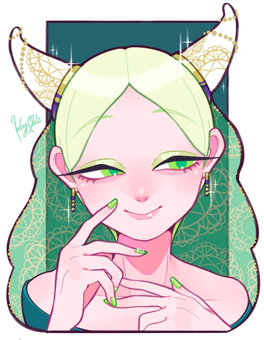 エリシア•クロロティカ盗んだ葉緑体で光合成する代表格#イラスト #ウミウシ #擬人化 #illustration #OC #ocart 