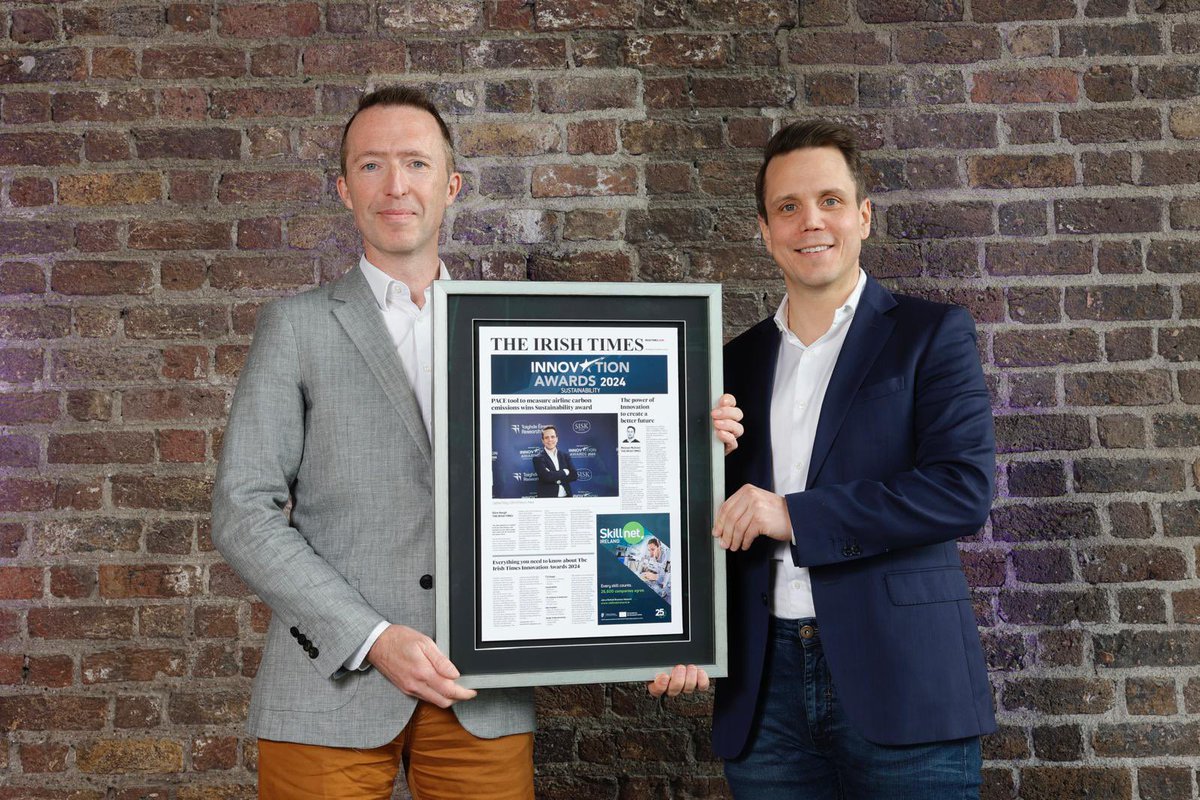 The winner of the Sustainability Award, sponsored by Skillnet Ireland is PACE by FEXCO for their tool to measure airline carbon emissions. #ITInnovationAwards
