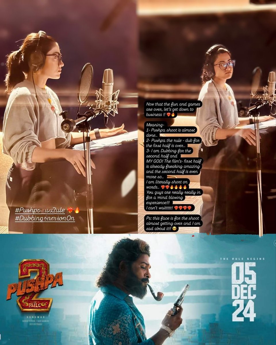 alex_de_large_2's tweet photo. #InsideReport on #Pushpa2 🔥
" The Film's 𝗙𝗶𝗿𝘀𝘁 𝗛𝗮𝗹𝗳 Is Already Freaking Amazing And 𝗦𝗲𝗰𝗼𝗻𝗱 𝗛𝗮𝗹𝗳 Is Even More So...Iam Litterly Short On Words...You Guys Are Really Really In For A Mind Blowing Experience...." 👀
- #RashmikaMandanna 🗣️
#AlluArjun https://t.co/XvoLrz8N1C