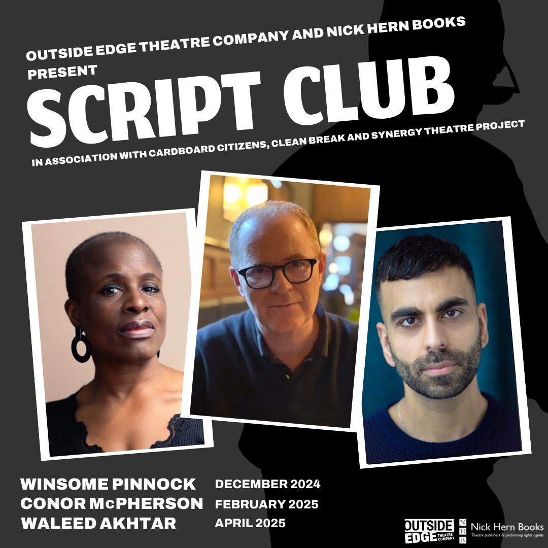 Nick Hern Books (@nickhernbooks) on Twitter photo We are delighted to partner with <a href="/OutsideTheatre/">Outside Edge Theatre Company</a> to present Script Club, in association with <a href="/CardboardCitz/">Cardboard Citizens</a>, <a href="/CleanBrk/">Clean Break</a> and <a href="/Synergy_Theatre/">Synergy Theatre</a>.
This exciting new initiative brings together some of the UK’s top playwrights with writers from underrepresented backgrounds. We are delighted to partner with <a href="/OutsideTheatre/">Outside Edge Theatre Company</a> to present Script Club, in association with <a href="/CardboardCitz/">Cardboard Citizens</a>, <a href="/CleanBrk/">Clean Break</a> and <a href="/Synergy_Theatre/">Synergy Theatre</a>.
This exciting new initiative brings together some of the UK’s top playwrights with writers from underrepresented backgrounds.