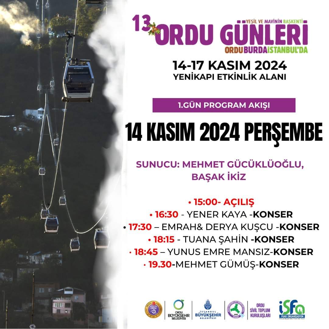 Ordu tanıtım günleri programı