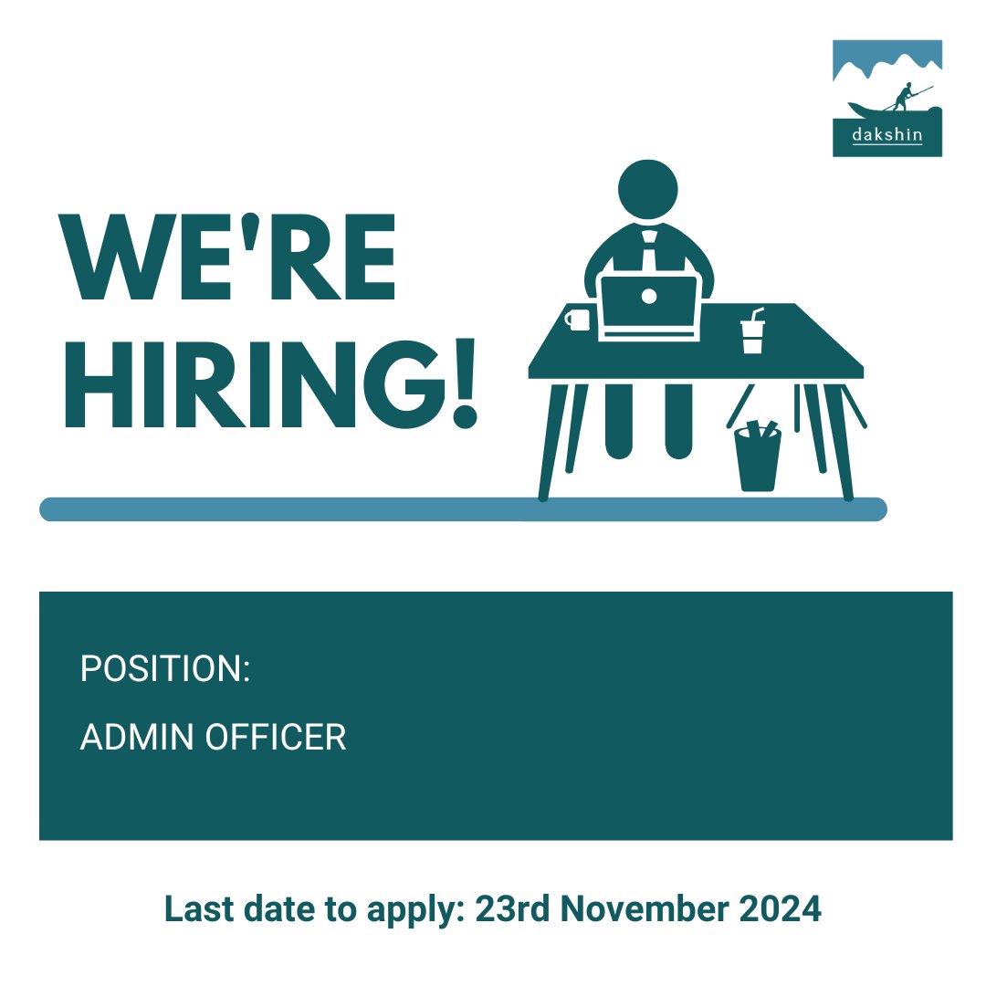 If you're passionate about maintaining operational excellence, fostering productivity, and creating a harmonious workplace, we have an opportunity for you! 
 
Apply for Admin Officer position: dakshin.org/opportunities/