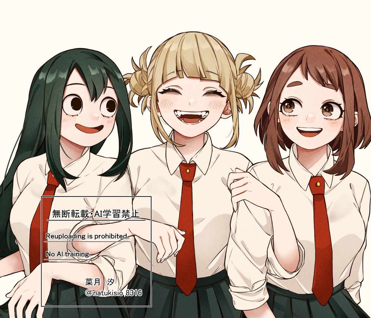 蛙吹梅雨 ,トガヒミコ ,麗日お茶子 「両手に花で嬉しいとがちゃん 」