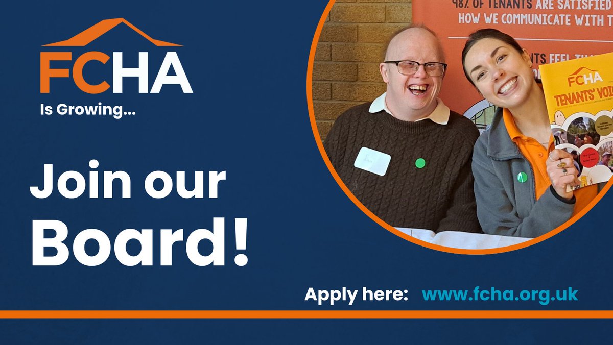 Join us as a Board Member to create positive change! Help us build forever homes for vulnerable tenants. 

Apply for more info: fcha.org.uk/post/board-mem… 
#BoardMember #JobOpportunity #Housing