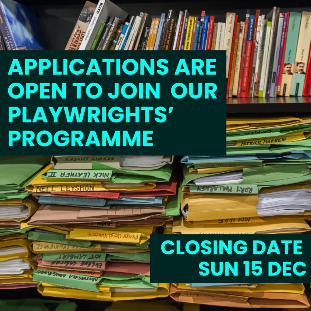 Want to deepen your writing craft and write an ambitious new play? Applications are open to join our completely free Playwrights' Programme. Hone your skills and expand your knowledge through a series of workshops at the Everyman. Find out more 👉 l8r.it/5pM6