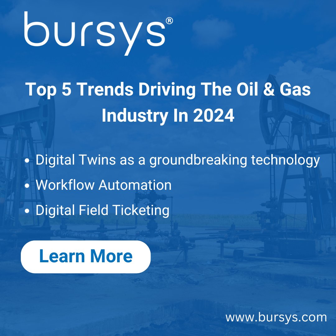 👉 Next-gen digital oilfield technologies are helping companies optimize their asset and inventory management while eliminating chronic field service management issues.

📖 Check out this blog to learn more bursys.com/5-trends-drivi…

#oilfield #oilandgas