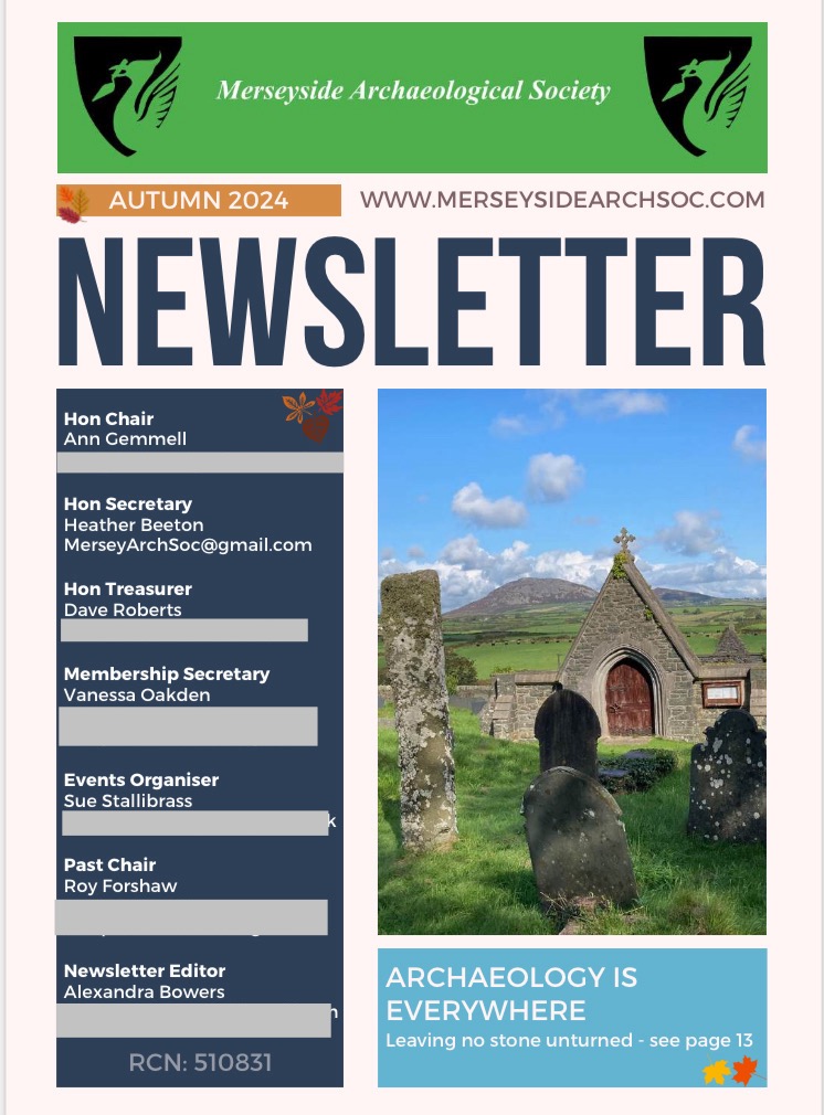 We hope members enjoy this bumper Autumn Newsletter which is now in your inbox, with postal copies on the way to those who receive them! #Archaeology #Merseyside #MAS