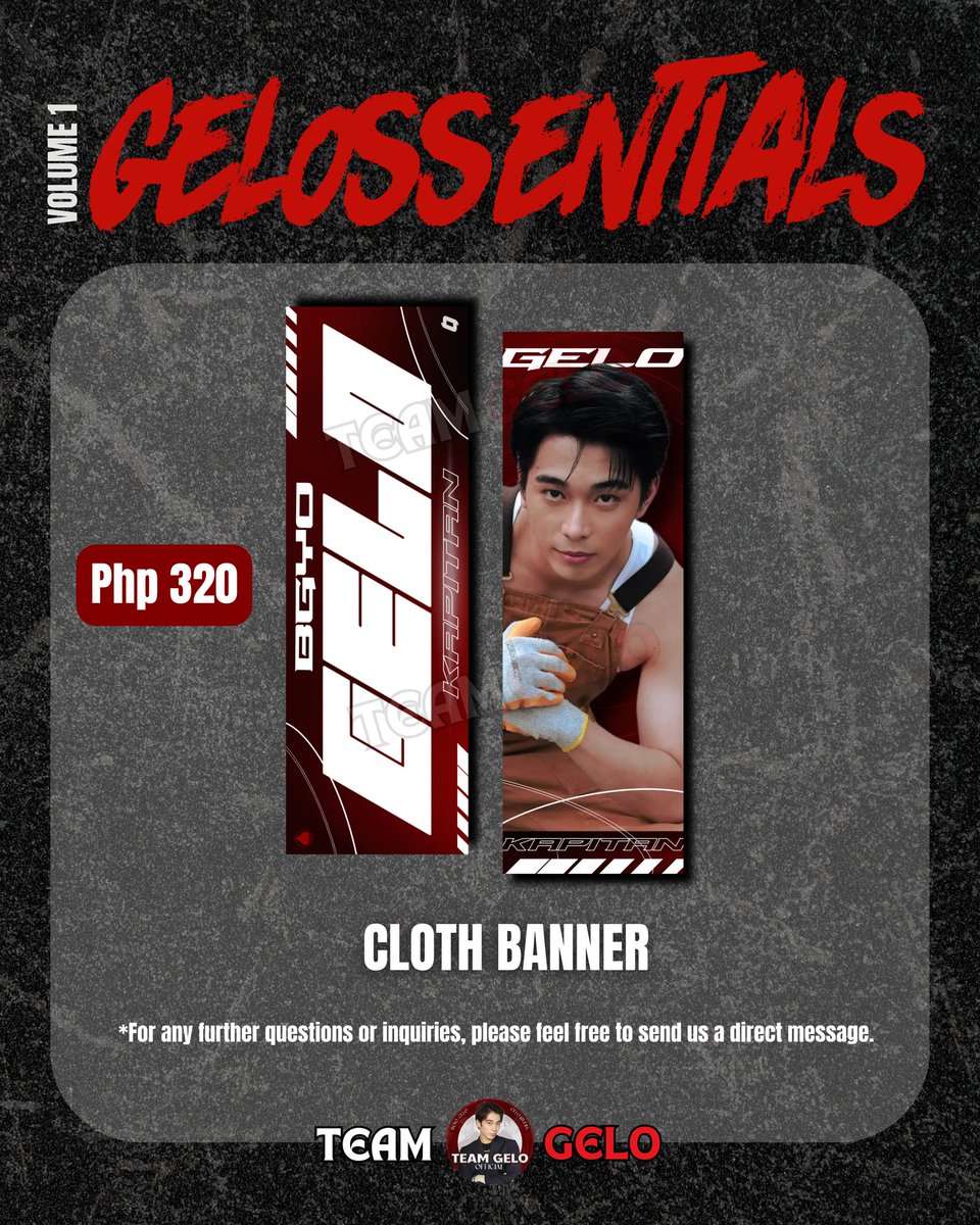 TeamGELOfficial's tweet image. Kap and Cloth Banner

#GELOSSENTIALS