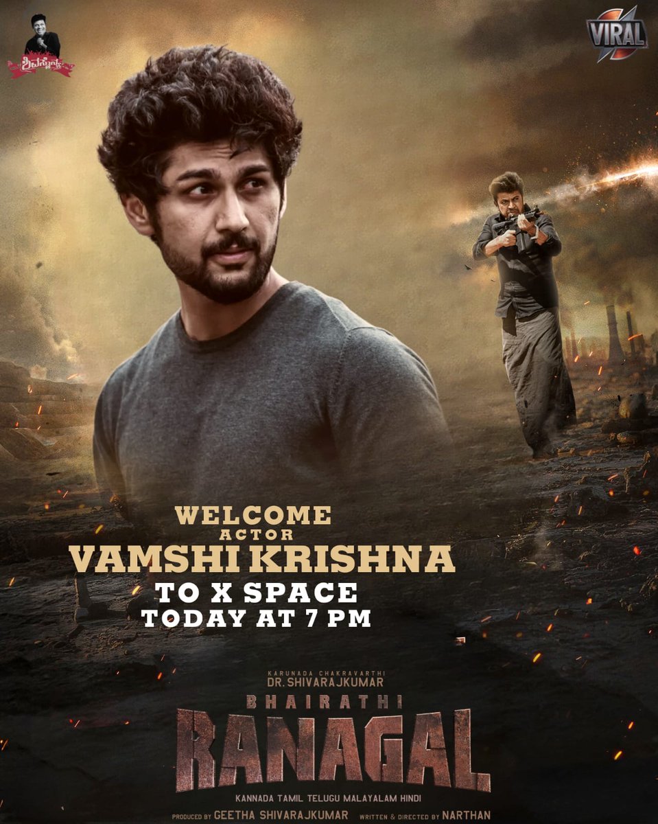 ViralATeam's tweet photo. We also have young talents supporting our #BhairathiRanagal Space 💥

@vamshikrishnasm - Actor Director of #FireflyTheMovie
@ravichandra_aj - Producer of #Blink
Kendasampige @vikkyvarun6 
@Rishi_vorginal - Inspector Rudra of #RudraGarudaPurana 

#Shivanna #RukminiVasanth https://t.co/z82ExBCHM6