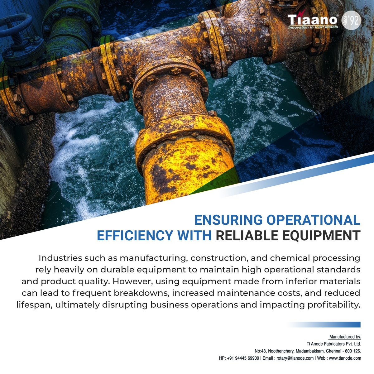 equipments_ti's tweet photo. Tiaano’s high-quality base metal equipment!

#Tiaano #IndustrialEquipment #Efficiency #Reliability #Sustainability https://t.co/grPCA1myHy