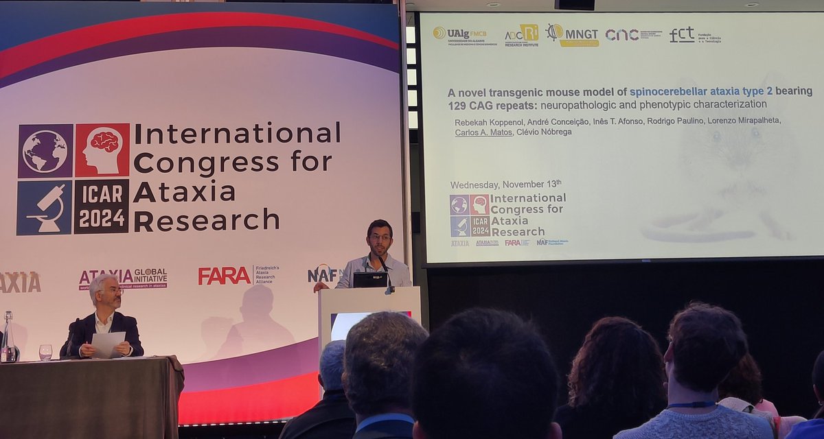 Clevio_Lab's tweet image. First flash talk form our group in #ICAR2024! Great work Carlos

#AtaxiaUK #AtaxiaAwareness #AtaxiaResearch #Research