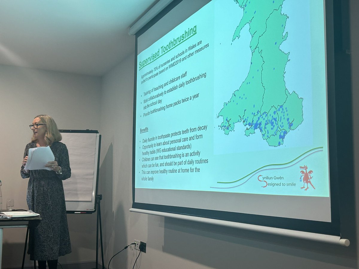 Important learning from Rebecca Lloyd on #supervisedtoothbrushing in Wales where 60,000 children are involved