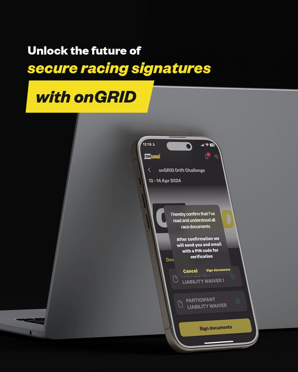 ongrid_official's tweet image. Say goodbye to paper trails and hello to a streamlined, compliant, and secure digital signature process. With onGRID, powered by IDnow, 

#onGRID #RacingMadeEasy #DigitalSignatures #SecureProcess #IDnow #MotorsportSolutions #RaceAdminRevolution