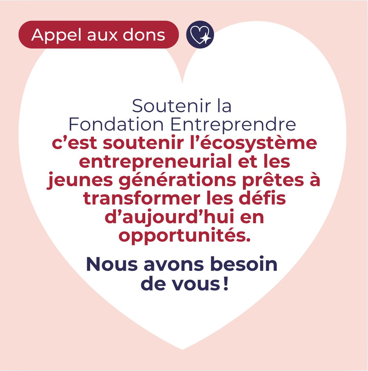 Aidez-nous à atteindre 350K€ d’ici la fin d’année pour soutenir les jeunes entrepreneurs et construire un avenir inclusif ! Chaque don renforce l’entrepreneuriat et génère un impact durable. Merci de votre soutien ! Je soutiens la Fondation Entreprendre👉 don.fondation-entreprendre.org/don