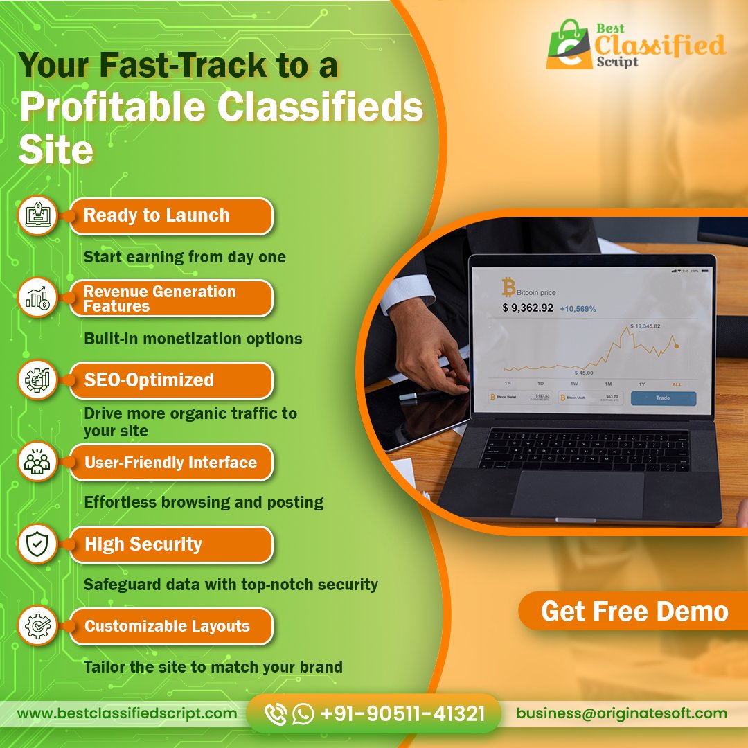 buyclassified's tweet image. 🚀 Ready to start a profitable classifieds site? Look no further! With #BestClassifiedScript, you can launch your platform with ease, optimized for growth and security.
Start earning from day one with our revenue-generating features and user-friendly interface.