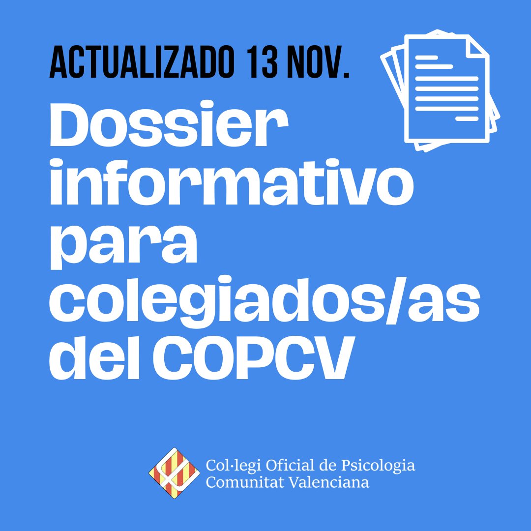 Col·legi Oficial Psicologia Comunitat Valenciana tweet media
