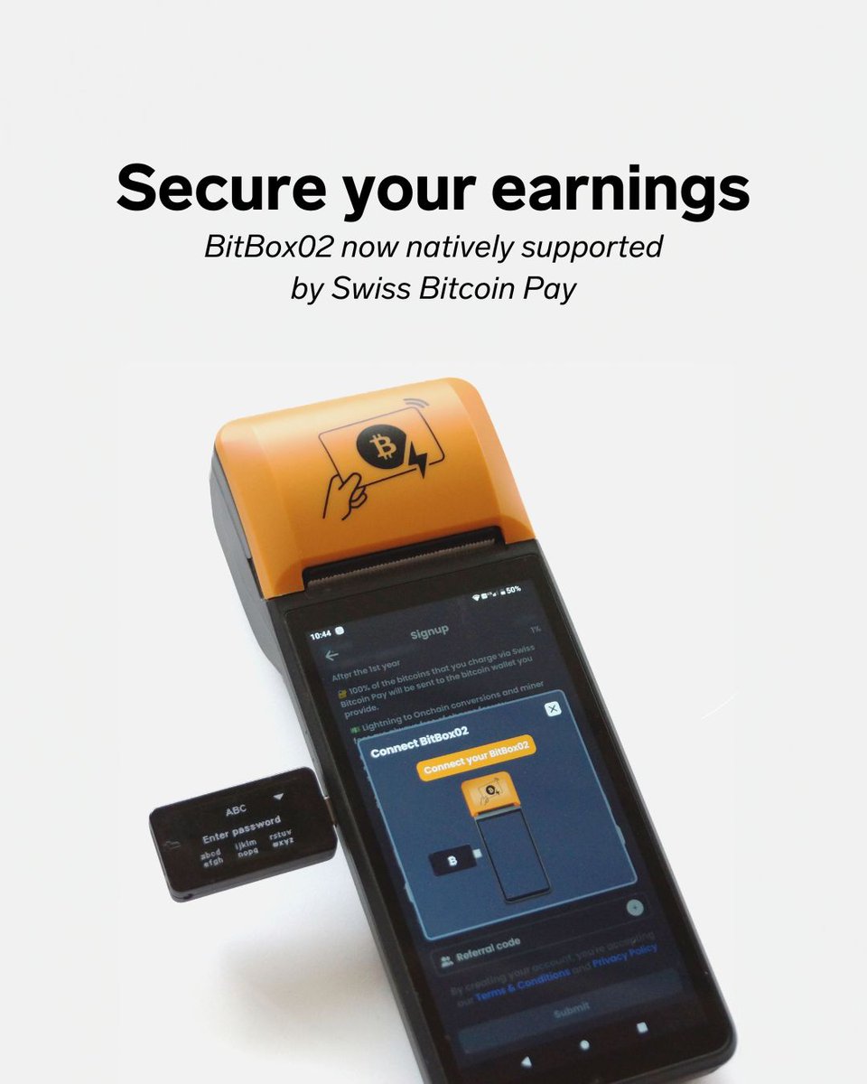 Exciting news! @SwissBitcoinPay now lets you set up and receive Bitcoin  directly on your BitBox02—no BitBoxApp needed! 🚀 Use your @Bitcoinize PoS  to set up the BitBox02, receive Lightning payments, and have