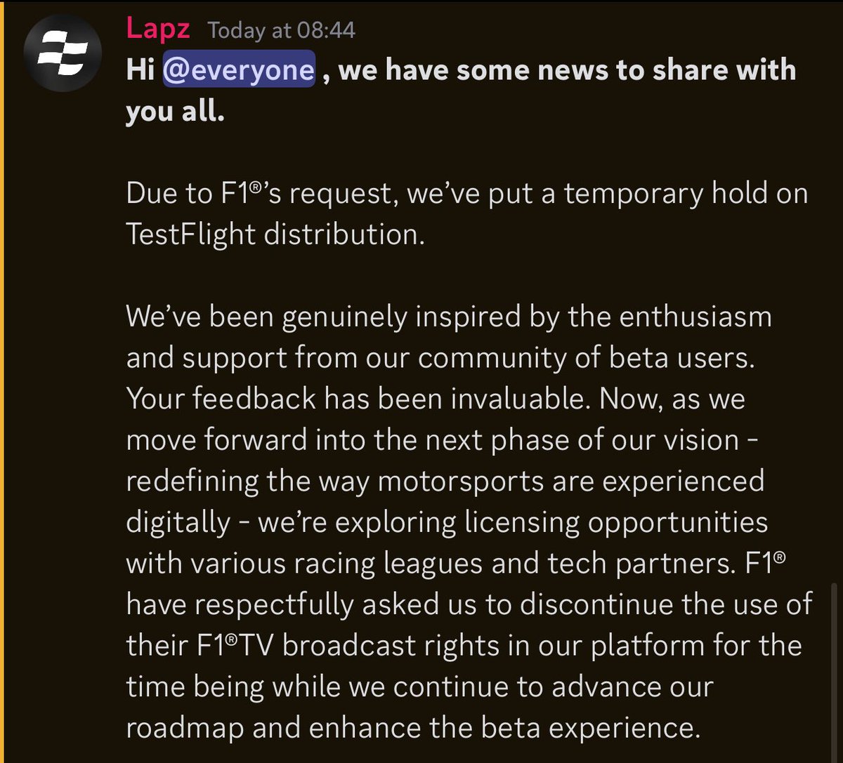 Tyronne_LF's tweet photo. @F1 what are you doing! As an organization I would expect you to work with innovative companies who want F1 to be bigger & better, not stifle them! It’s poor form & a really gut punch to Apple Vision Pro users!
@lapz_io you guys rock… @Apple buy F1
#applevisionpro #lapz #f1 https://t.co/uXTvevVJZc
