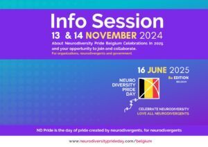 Information meeting about Neurodiversity Pride Day, on Thur 14 Nov (also on Wed 13 Nov) 

A day on which we honor the strengths of neurodivergent brains and celebrate the added value of neurodiversity in our society. Celebrated every June 16. 

buff.ly/4hOLZ4v 
.
