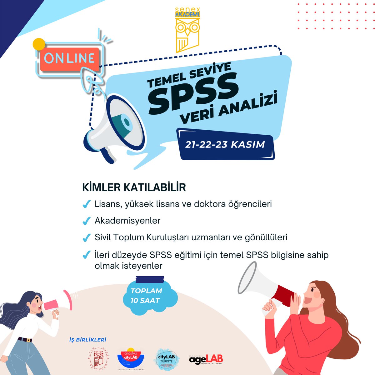 SenexDernek's tweet photo. 2024 yılının son programı 📣📣📣
#SenexAkademi tarafından @OzgurArun direktörlüğünde sunulan SPSS - Temel Seviye Veri Analizi eğitimleri 21-22-23 Kasım 2024 tarihlerinde ONLINE gerçekleşecek🌻
Program hakkında detaylar için 👇🏽
https://t.co/YkNt3eebZU https://t.co/B1RNFZ5jts