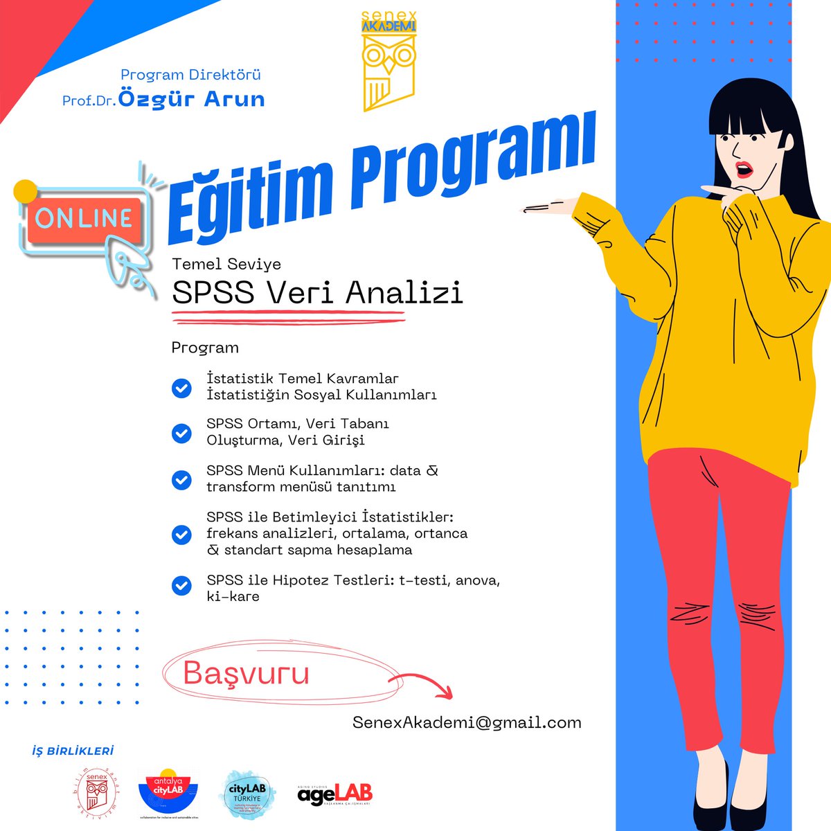 SenexDernek's tweet photo. 2024 yılının son programı 📣📣📣
#SenexAkademi tarafından @OzgurArun direktörlüğünde sunulan SPSS - Temel Seviye Veri Analizi eğitimleri 21-22-23 Kasım 2024 tarihlerinde ONLINE gerçekleşecek🌻
Program hakkında detaylar için 👇🏽
https://t.co/YkNt3eebZU https://t.co/B1RNFZ5jts