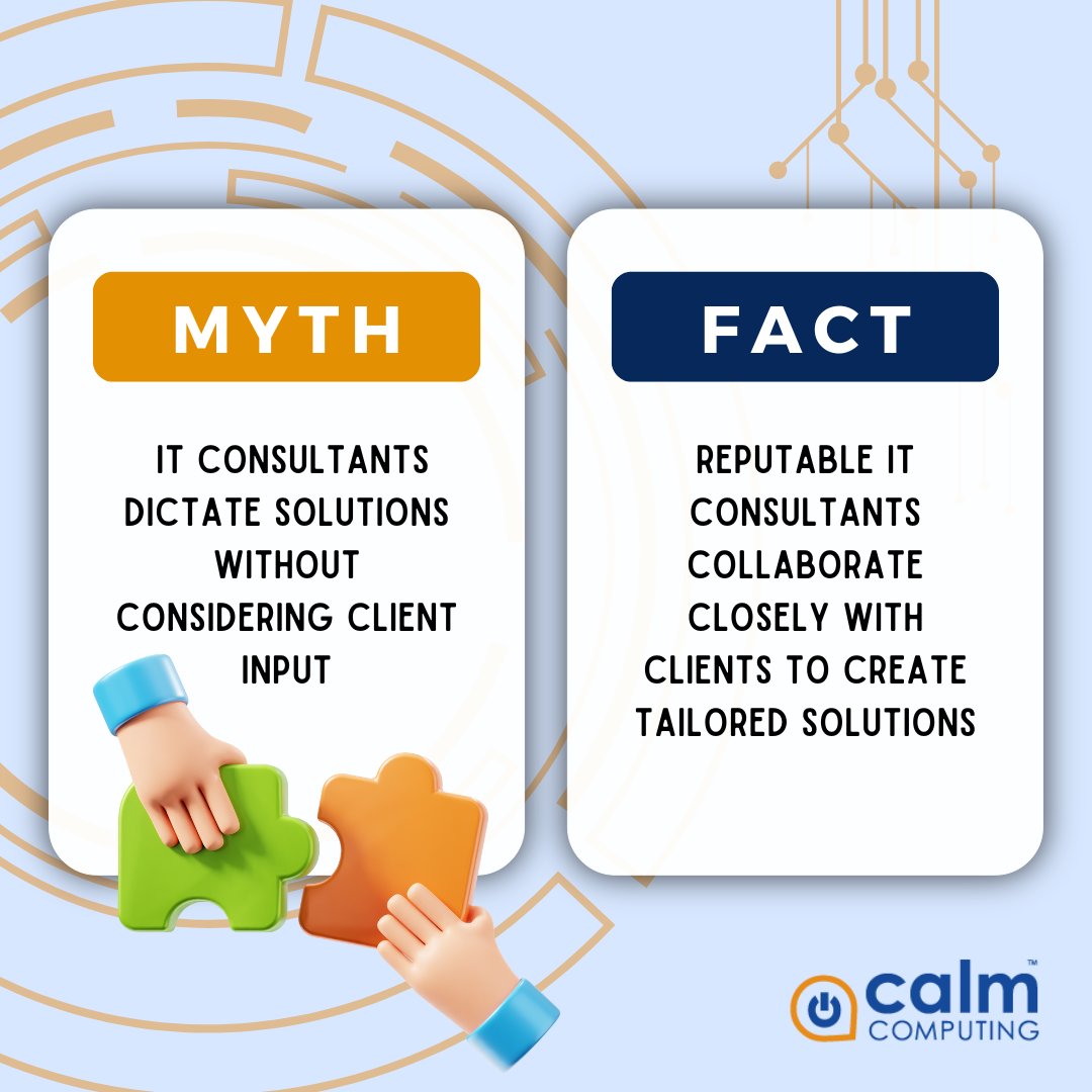 🚀 At Calm Computing, we prioritize collaboration! We involve clients in the decision-making process to create IT solutions tailored to their unique needs. 🌐 

Ready for a custom solution? Visit calmcomputerconsulting.com today! 💻

#ITConsulting #TechSolutions #ClientCollaboration