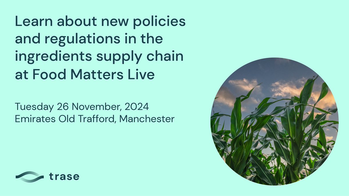 Trase (@traseearth) on Twitter photo 🌿Curious about #sustainability developments in the food industry?
🌿Join our colleague Chris West, Deputy Director for Research <a href="/SEIresearch/">SEI Research</a> - a Trase partner, on 26 November at <a href="/FoodMattersLive/">Food Matters Live</a> in Manchester to learn more about the regulatory landscape.
foodmatterslive.com/manchester1124… 🌿Curious about #sustainability developments in the food industry?
🌿Join our colleague Chris West, Deputy Director for Research <a href="/SEIresearch/">SEI Research</a> - a Trase partner, on 26 November at <a href="/FoodMattersLive/">Food Matters Live</a> in Manchester to learn more about the regulatory landscape.
foodmatterslive.com/manchester1124…