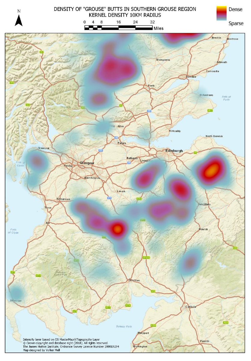 Driven grouse shooting takes up a vast area of Scoland's uplands. Low biodiversity, air pollution, damaged ecosystems, homogeneous landscapes, slaughter of native species legal and illegal... No wonder we are one of the most natural depleted nations of the world.