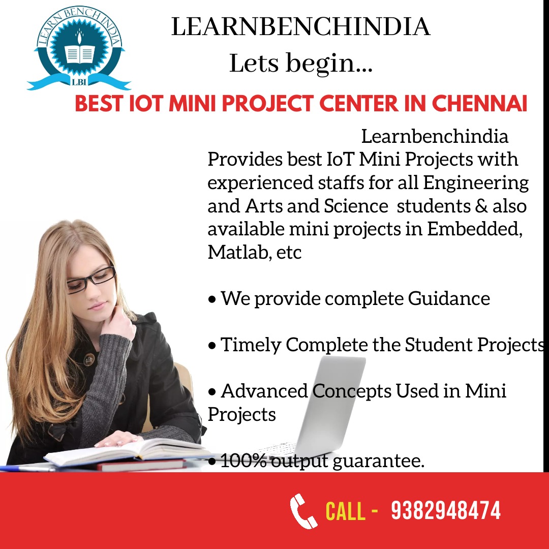 learnbenchindia's tweet image. Best final year center and Best Mini project center in Chennai. 2024-2025 best IEEE and Non-IEEE projects ideas. further details contact us 9382948474

#bestproject #iotprojects #miniprojects #bestprojectcenterinchennai #ieeeprojects #finalyearprojects #studentsprojectcenter