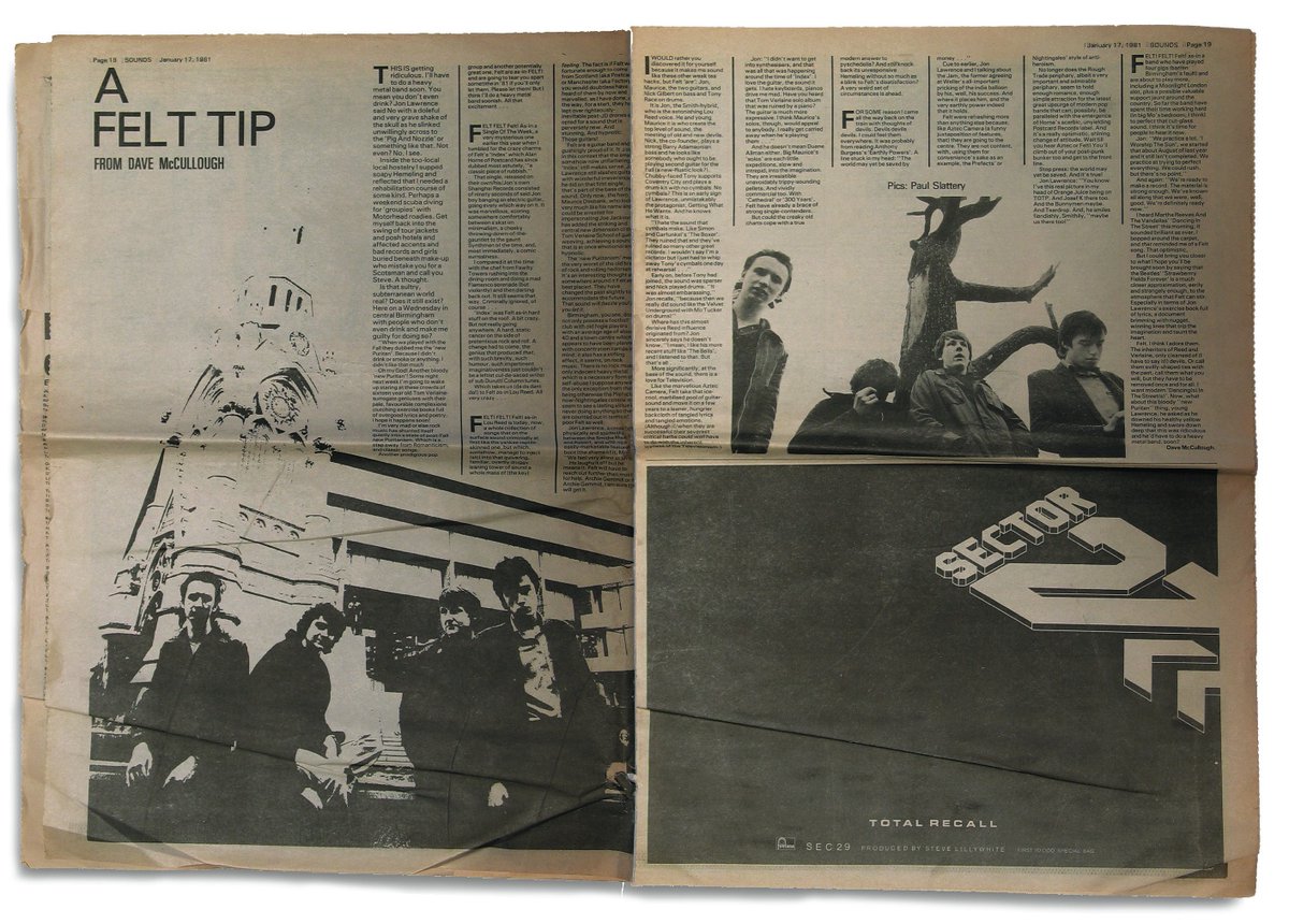 The very first article about Felt (hey <a href="/Mozart_Estate/">Lawrence</a>), in Sounds.