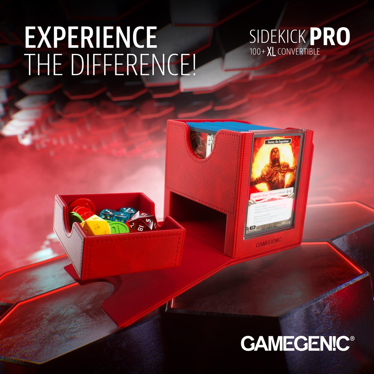 Gamegenic_'s tweet photo. 🌟EXPERIENCE THE DIFFERENCE!🌟
Showcase your legendary card in style with the ingenious SIDEKICK PRO 100+ XL!
Enjoy full card visibility and UV protection PLUS an extra drawer for accessories!
⚔️ Are you ready, Commander? ⚔️
#gamegenic #deckbox #sidekickpro #mtg #commander https://t.co/BiiZjtf9AU
