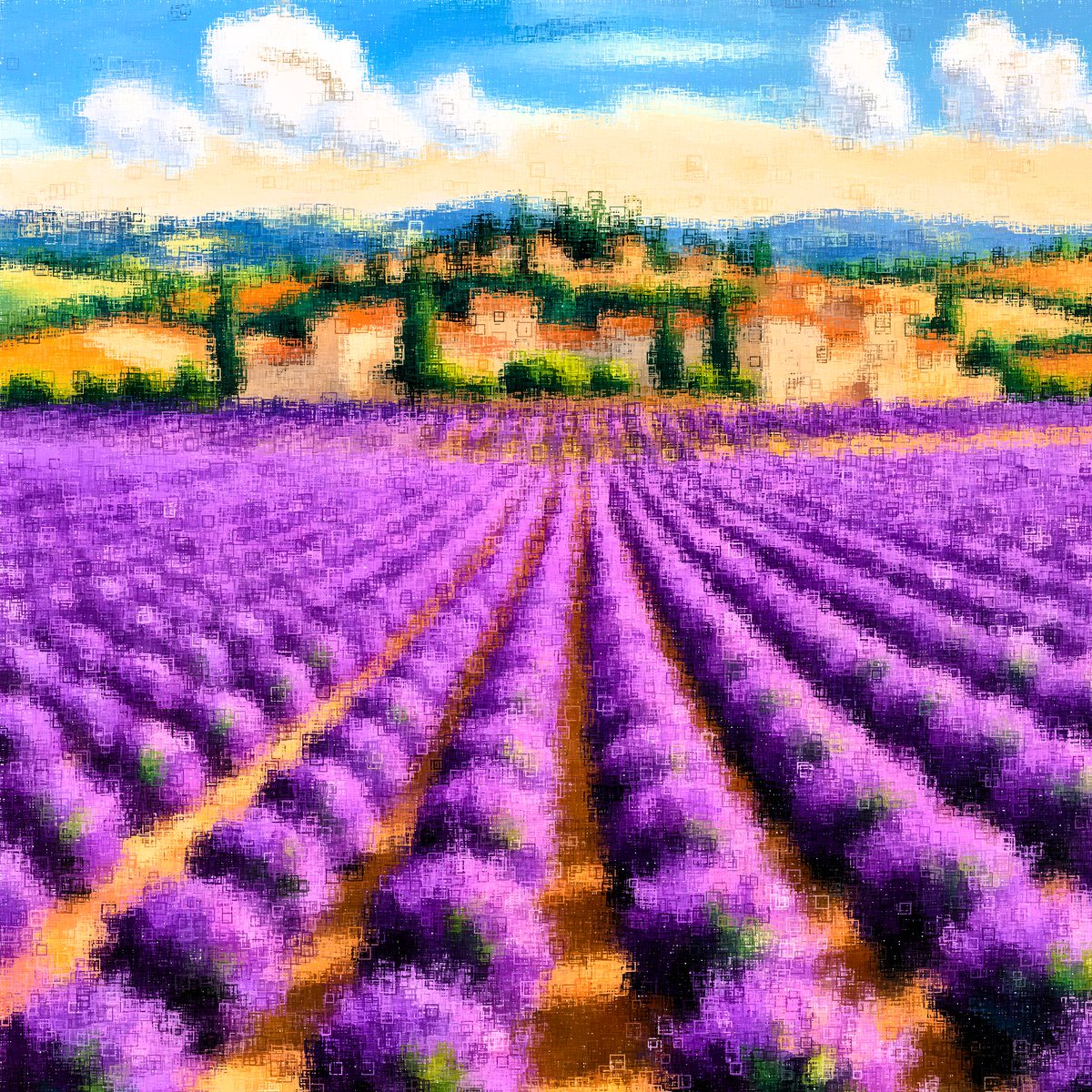 phfoong's tweet photo. My 1/1 drop for #MidweekMasterpiece!
"Essence of Provence" depicts a picturesque lavender field in Provence, France.
The artwork from my Layered Squares is crafted with a custom algorithm that layers countless squares upon each other, creating a unique, textured effect.
ποΈ Get your raffle tickets here: https://t.co/6q7ZOQJ6dI
Here are some interesting facts related to this piece:
1. Lavender Capital:
Provence is known as the lavender capital of the world, attracting thousands of visitors each year during blooming season.
2. Blooming Season:
Lavender typically blooms from late June to early August, creating stunning purple landscapes throughout the region.
3. Ancient Herb:
Lavender has been used for thousands of years for its medicinal, aromatic, and culinary properties.
4. Symbol of Provence:
Lavender is a cultural symbol of Provence, representing purity, calm, and relaxation.
5. Essential Oils:
The lavender grown in Provence is highly prized for its essential oils, which are used worldwide in perfumes and aromatherapy.
6. Honey Production:
Lavender fields attract bees that produce a unique, sought-after lavender honey.
7. Eco-Friendly Crop:
Lavender requires minimal water and no pesticides, making it an environmentally sustainable crop.
I hope you like the artwork and the bits of information that I have prepared for you. You can view the entire collection here: https://t.co/CeFnHWQ2M7