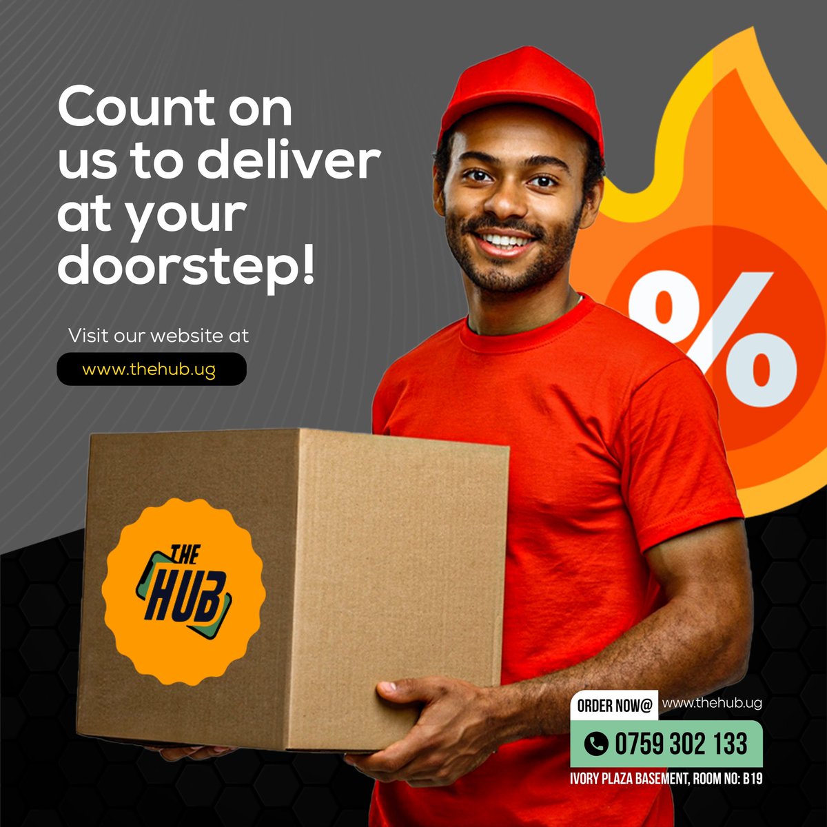 thehubuganda1's tweet photo. “Bringing the tech you need right to your doorstep! Enjoy fast, reliable delivery from The Hub UG. Shop online today at https://t.co/QBk6BKh0Jl and let us handle the rest!” https://t.co/3G46c47eKR