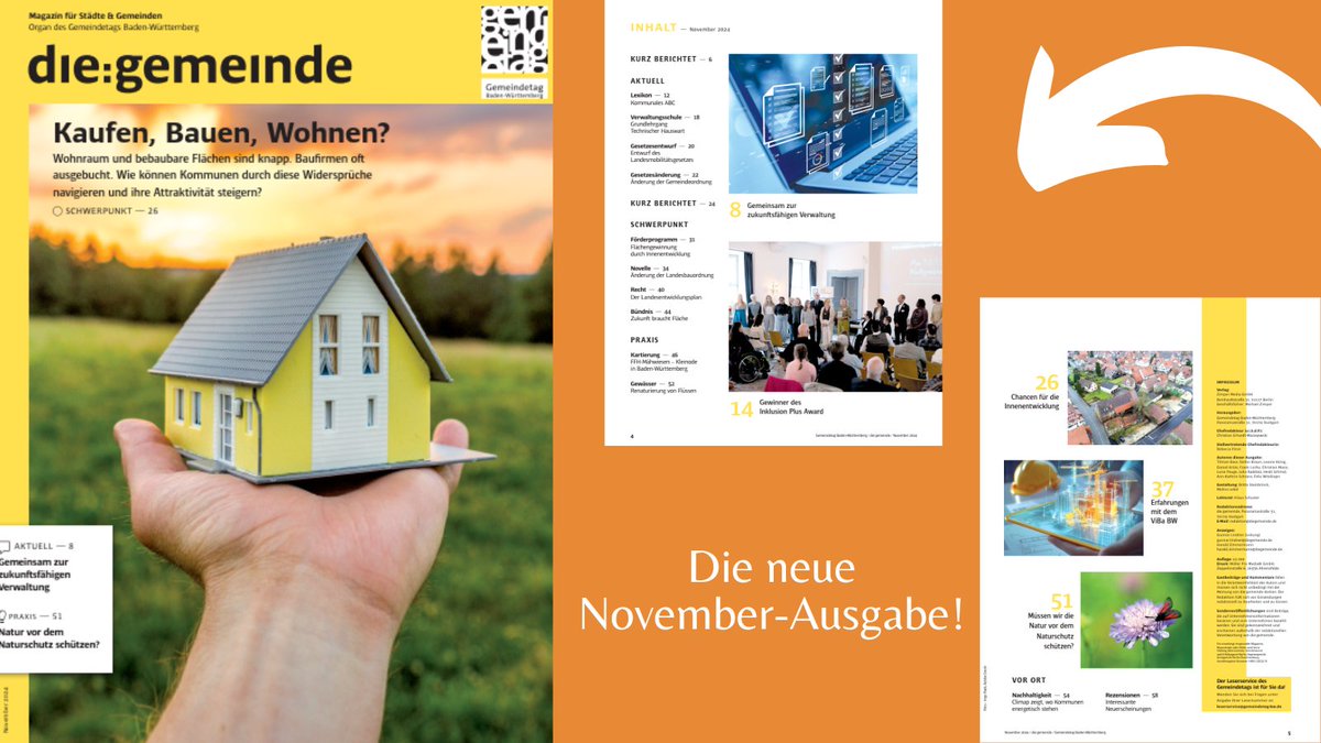 Unsere November-Ausgabe ist da!
Schwerpunkt dieser Ausgabe ist das Thema Planen, Bauen und Wohnen. 
Richtig guter Lesestoff für die kalten Tage. Viel Freude beim Lesen!