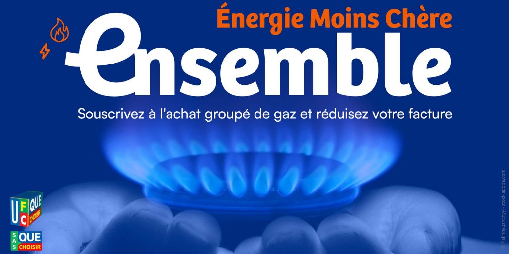 UFCquechoisir's tweet photo. [#Energie]  Nous lançons un nouvel achat groupé de #gaz à tarifs fixes 2 ans pour faire baisser vos factures ! Grâce à cette offre, la + compétitive du marché actuellement, réalisez entre 17 % et 22 % d’économies par rapport au prix moyen du kWh et bénéficiez d’une sécurité juridique renforcée en vous inscrivant jusqu’au 31/12 👉 https://t.co/FsWuF3T7TB