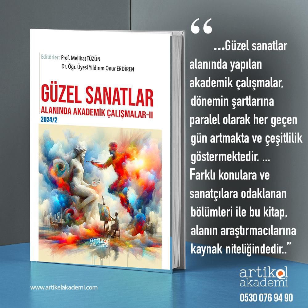 onurerdiren's tweet photo. Editörlüğünü Prof. Melihat Tüzün ile yaptığımız 'Güzel Sanatlar Alanında Akademik Çalışmalar 2' adlı kitabımız yayımlandı. Hayırlı olsun... @AkademiArtikel #sanat #art https://t.co/IXnxFfV3zT