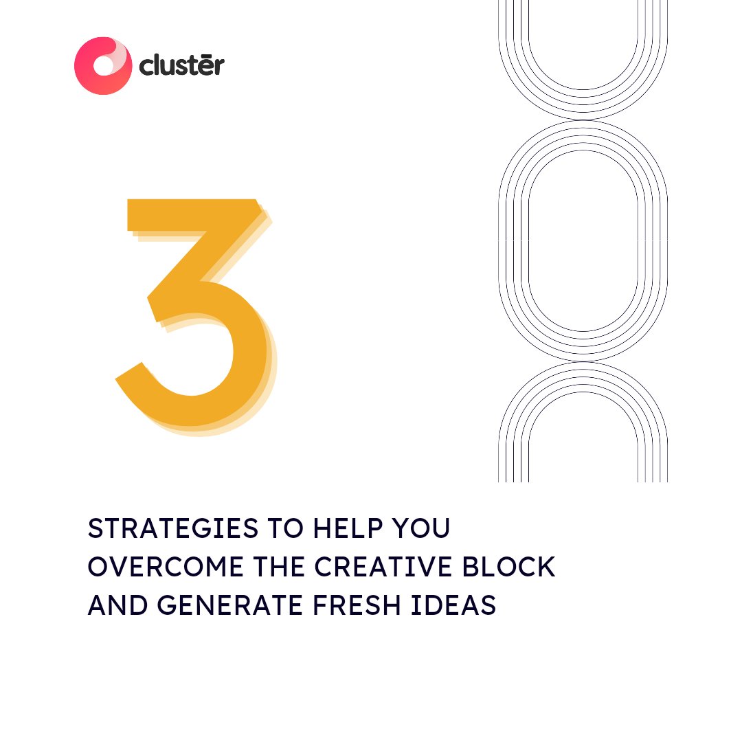 clusterliveapp's tweet photo. Stuck in a creative block? It happens to the best of us. Here are some proven strategies to reignite your imagination and break through the block! 🌟 Let's get those fresh ideas flowing.
#CreativeBlock #FreshIdeas #Inspiration #Clusterlive #Brainstorming #OvercomeBlocks https://t.co/ef0NDD5EOz