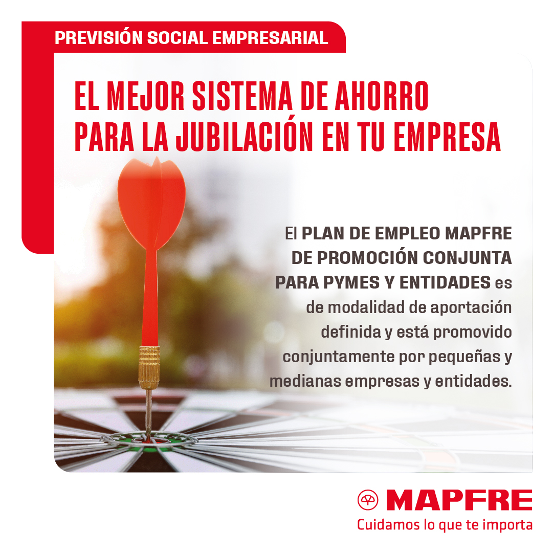Plan de Empleo MAPFRE: ¡El mejor sistema de #ahorro para la #jubilación en tu empresa! 🏭💰 Con aportaciones definidas para #PYMES y #entidades. 
Más info en esta oficina o por mensaje privado. 📩💼 
#MAPFRE #CuidamosLoQueTeImporta