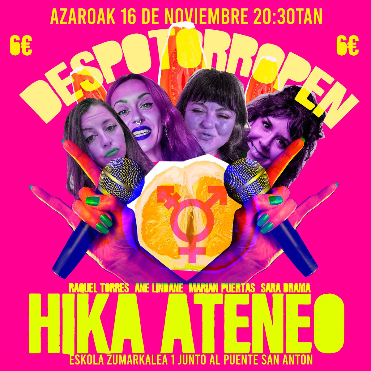 Este SÁBADO en el DespotorrOpen en Hika Ateneo haremos una colecta solidaria con Valencia para mandar pasta a la Koordinadora Kolectivos Parke, quienes llevan 35 años luchando contra la pobreza y la exclusión y ahora también contra el desastre de la DANA.
🎟️⬇️