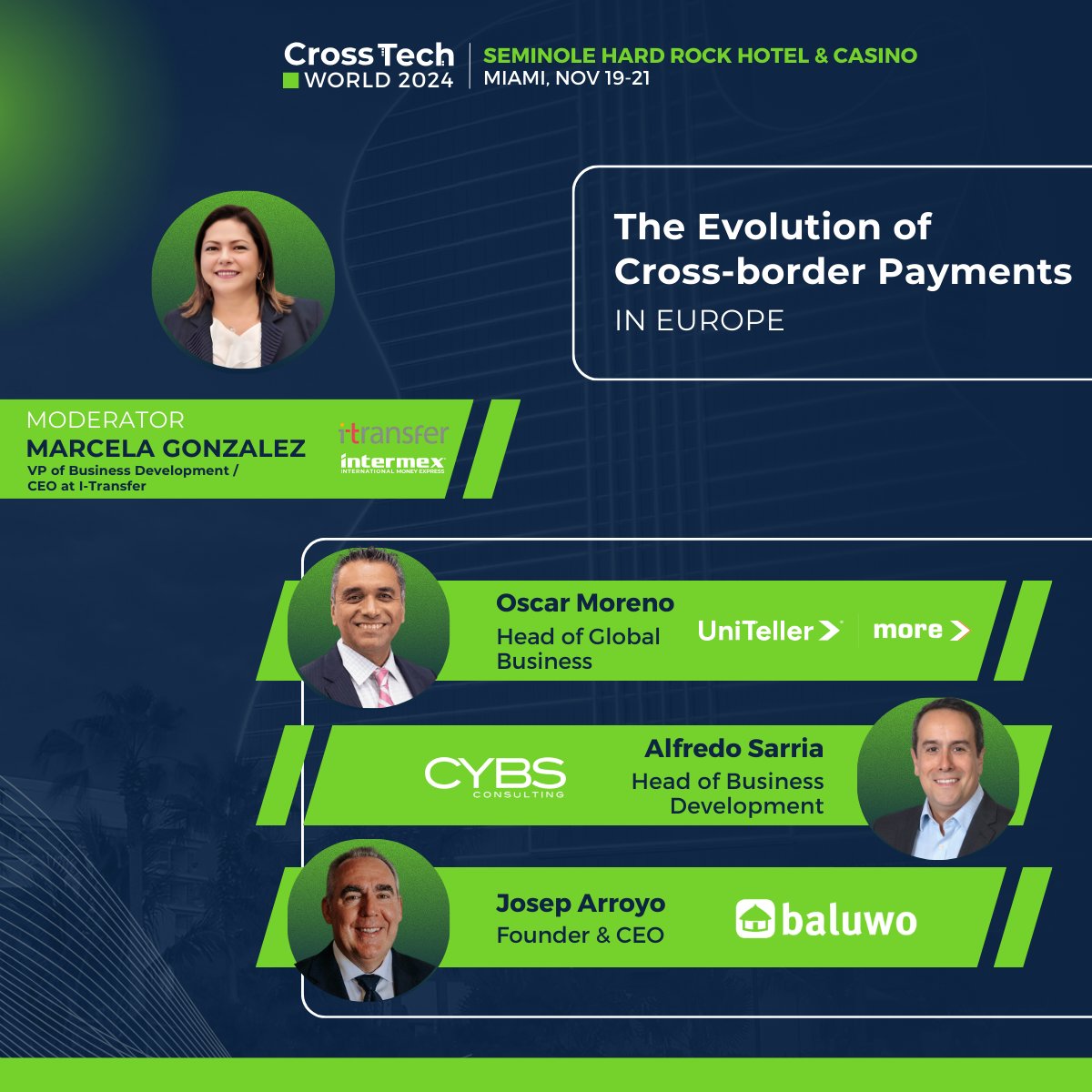 crosstech_'s tweet image. Prepare your agenda for our CrossTech World 2024 Conference! 🚀

Secure your tickets today and network with the leaders of the industry! 🎟️🤝
👉 crosstechpayments.com/crosstech-worl…

See you in November! 🚀

#CrossTechWorld2024 #CrossTech2024 #CrosstechConference2024 #MoneyConference