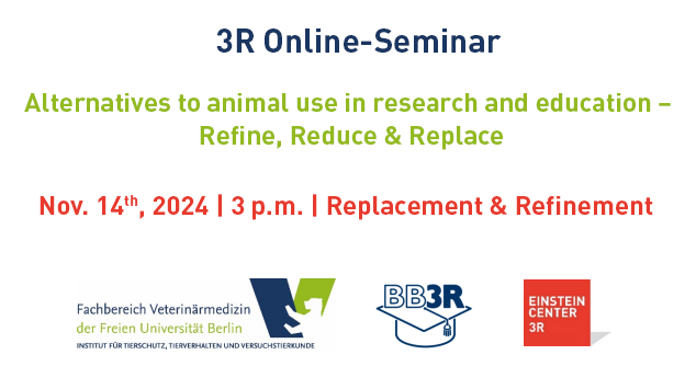 Einstein Center 3R (@einsteincent3r) on Twitter photo The seminar series will be continued tomorrow:
"Reproducible Brain Organoids for Disease Phenotyping and Sceening" and
"New and Improved Methods for Stress Reduction in Awake Head-Fixed Mice"
bit.ly/4fnscqV
#organoids #refinement #animaltesting <a href="/FU_Berlin/">Freie Universität</a> The seminar series will be continued tomorrow:
"Reproducible Brain Organoids for Disease Phenotyping and Sceening" and
"New and Improved Methods for Stress Reduction in Awake Head-Fixed Mice"
bit.ly/4fnscqV
#organoids #refinement #animaltesting <a href="/FU_Berlin/">Freie Universität</a>