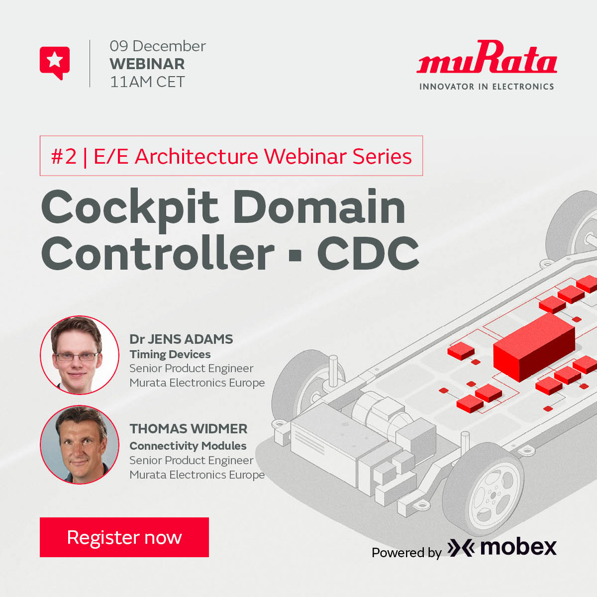 Join our experts Jens Adams and Thomas Widmer in the hosting of the second webinar of the E/E Architecture Webinar: Cockpit Domain Controller 

📅 Date: Monday, 09 December
🕚 Time: 11:00 CEST
🔗 Register: mobex.io/webinars/autom…